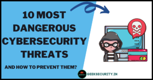 10 MOST DANGEROUS CYBERSECURITY THREATS